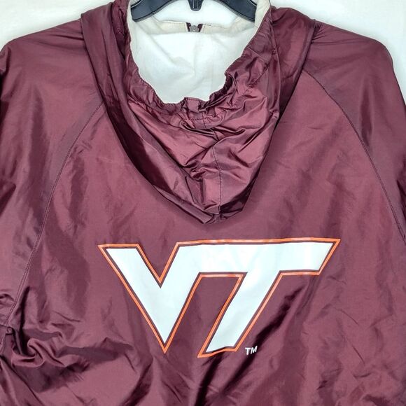 Vintage Virginia Tech Hokies Maroon Windbreaker Hooded Pullover Size Small - Picture 9 of 15